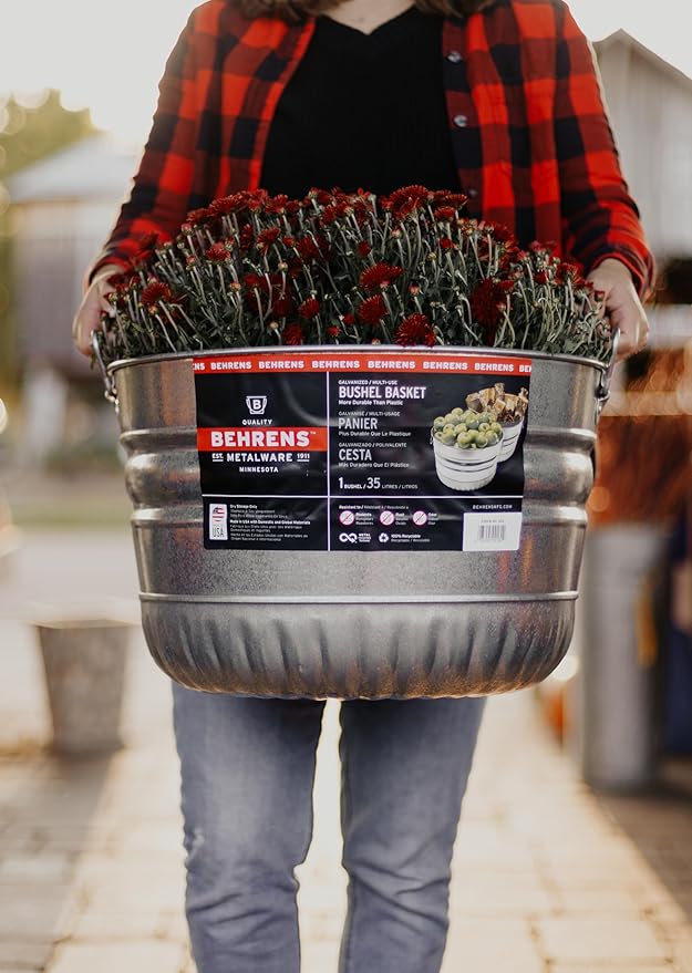 Behrens Galvanized Bushel Basket (2 Bushels)