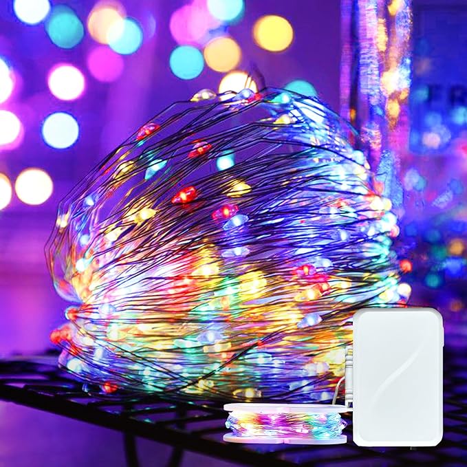 Easter String Lights Battery Operated, Mutilcolor LED Fairy Lights 16FT 50LED