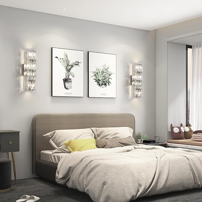 Crystal Wall Sconces Indoor, Modern Sconces Wall Lighting Fixtures Indoor