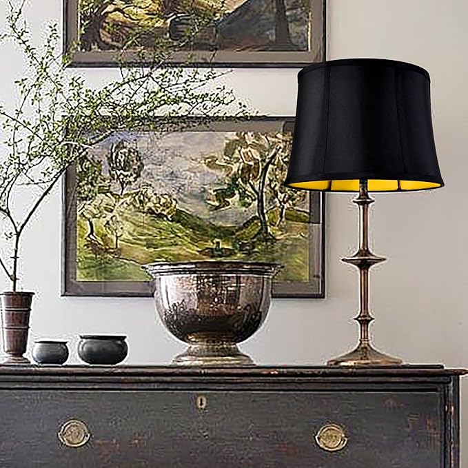 GOSO Medium Black Drum Lamp Shade