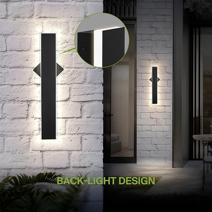 ASD LED 24" Long Wall Mount Light Fixture, Outdoor & Indoor Linear Sconce | 3CCT