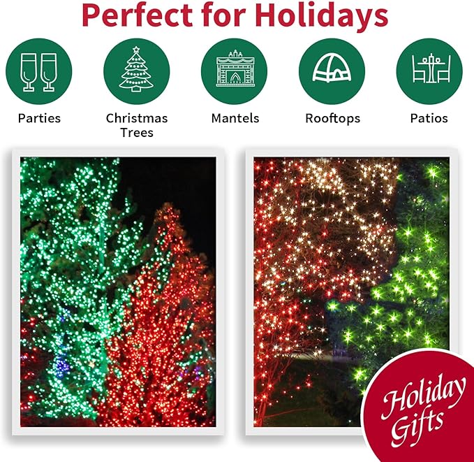 LAMPHOME 100 Count Red and Green