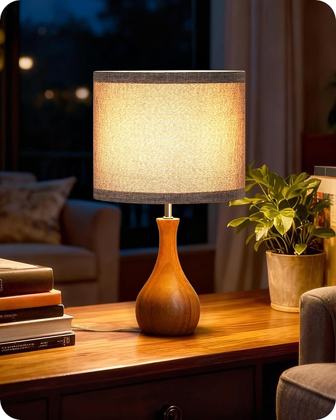 Small Table Lamp, 14.2" Cute Little Desk Lamp