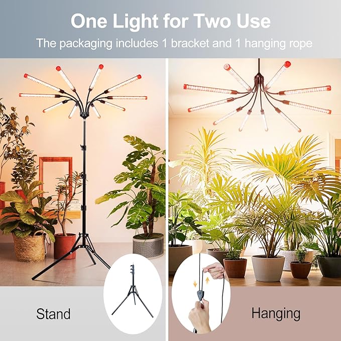 Gamechanger! 90W, NOT 24W, Bright Beyond Your Imagination, 10Head Stand Grow
