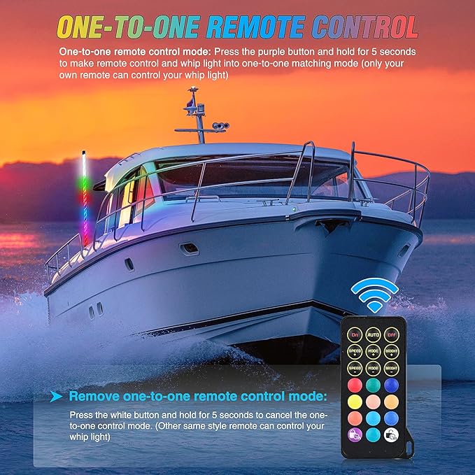 Nilight Boat Navigation Whip Light 3FT 360° Visibility 2NM Coast Guard