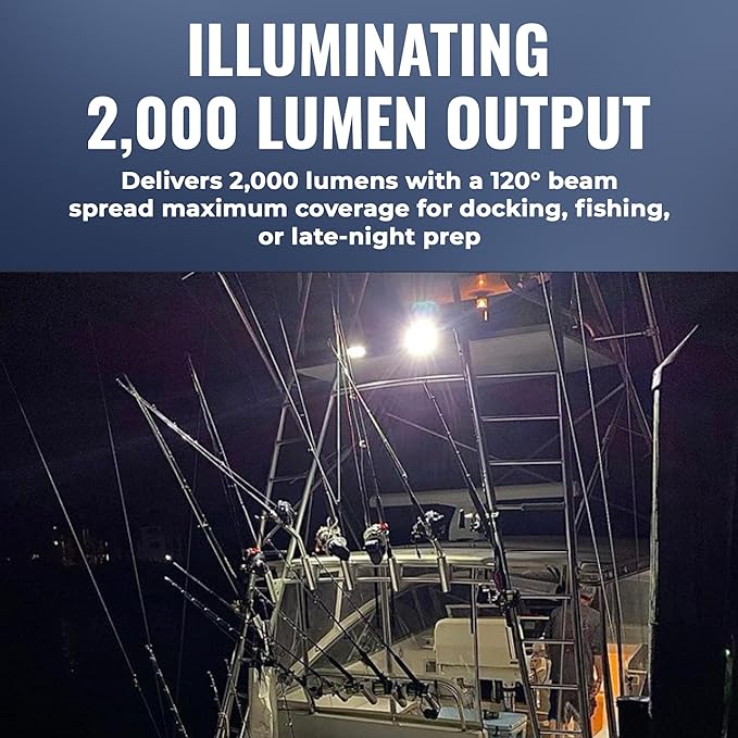 Black Oak Low Pro™ Waterproof Marine Spreader Lights – LED Deck or Dock Light