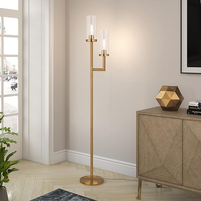 Henn&Hart 2-Light Torchiere Floor Lamp