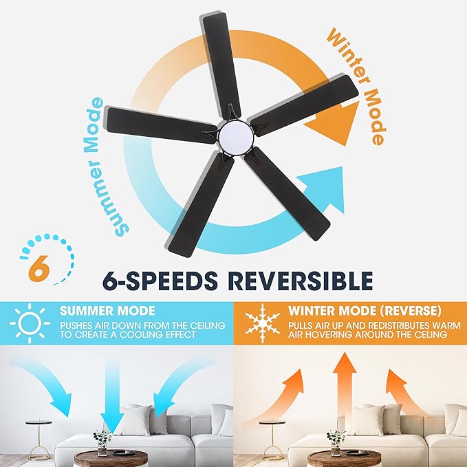 WINGBO 52" Smart Ceiling Fan