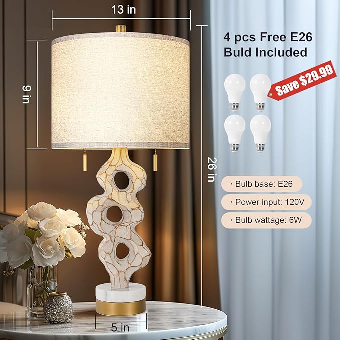 Scenekoy Sculptural Table Lamp Set of 2