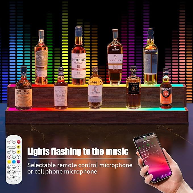 LED Liquor Display Shelf, Freestanding Bar Cabinet