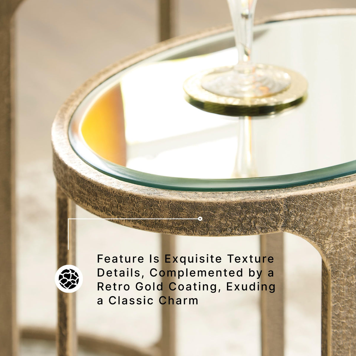 Irmaleigh Mirrored Nesting Accent Table Set of 2 (2 Count)
