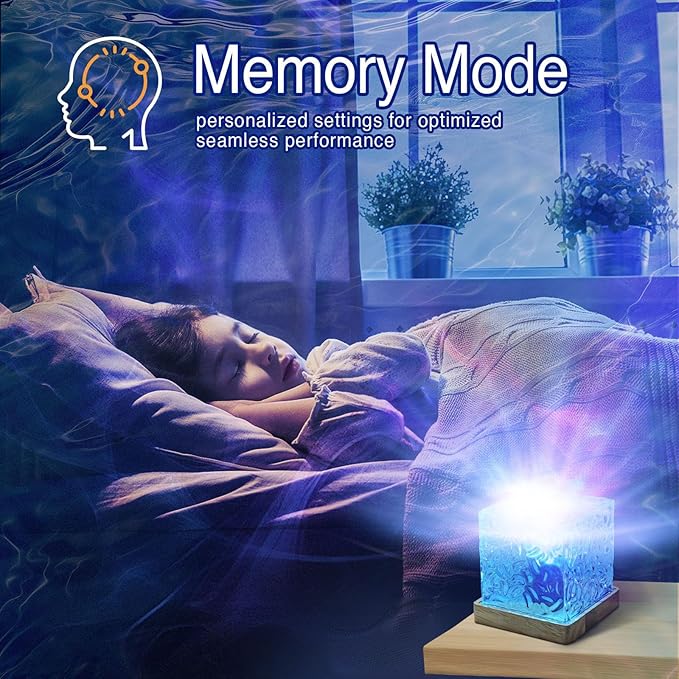 LETOUR Northern Lights Lamp, Ocean Wave Cube Lamp