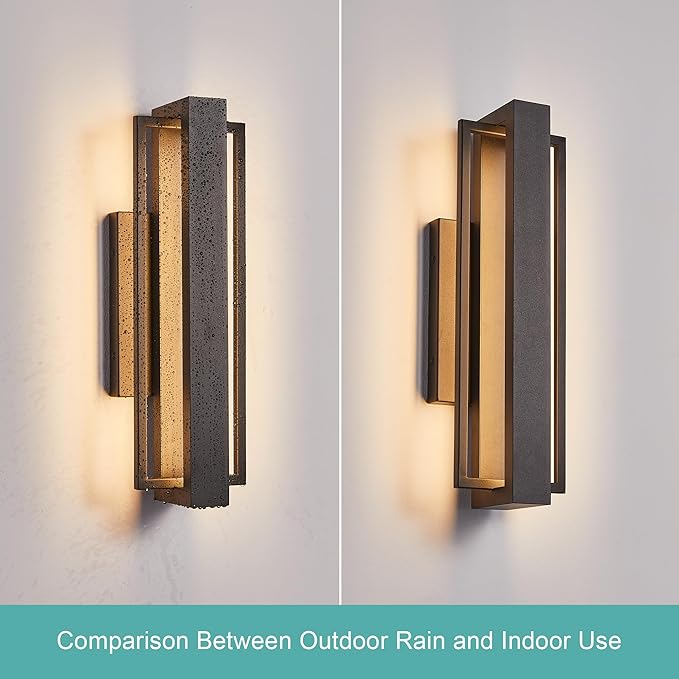 2 Pack Dimmable LED Wall Light, CRI 90+, IP65 Waterproof, 10%-100% Dimmable