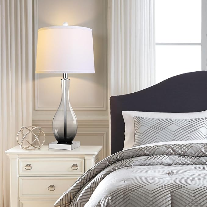 Table Lamps Set of 2 with Touch Control, 3-Way Dimmable Modern Glass table lamp