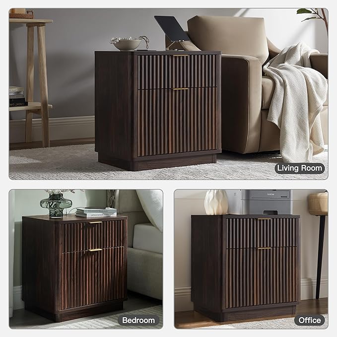T4TREAM 23'' Fluted Nightstand