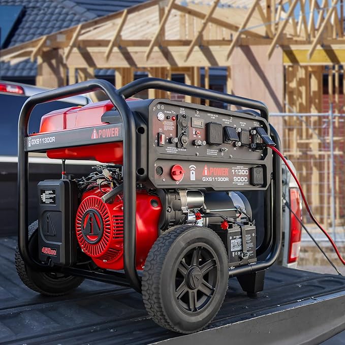 A-iPower 11300-Watt Remote Start Portable Generator Gas Powered, Heavy Duty Generators with 459cc OHV Engine forHome Use, Jobsite, Emergency, Power Outages (GXS11300R)