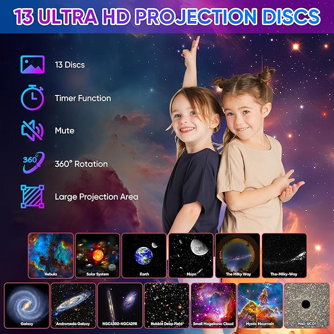 Galaxy Projector, 13 in 1 HD Planetarium Star Projector