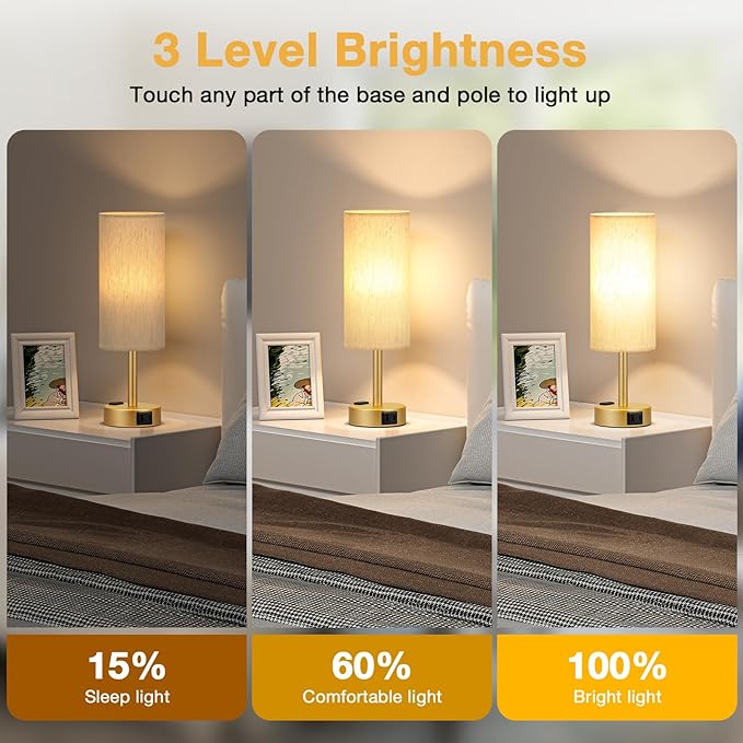 Gold Touch Table Lamps Set