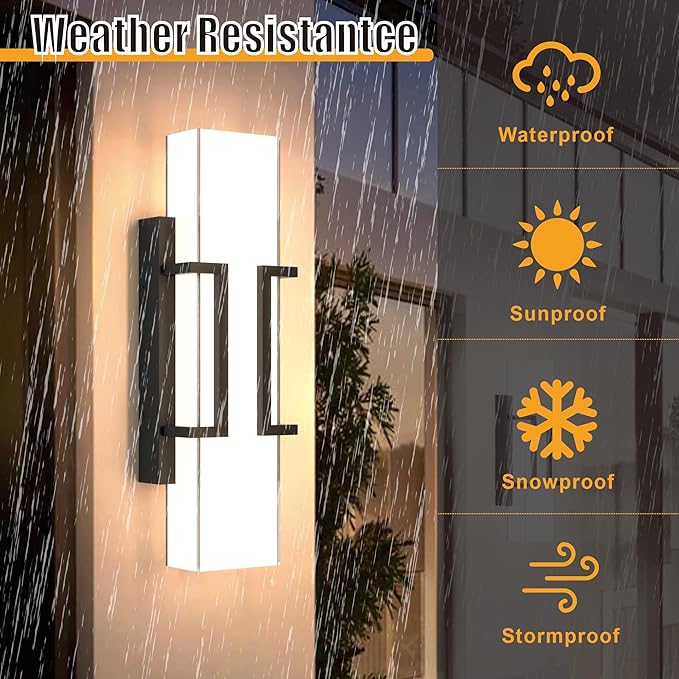 Hyunbae LED Wall Sconce Lights, Waterproof Porch Lamp