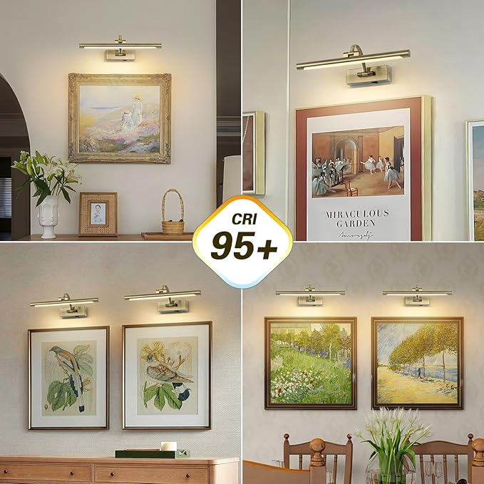 Wireless Picture Lights Rechargeable Gallery Lighting Battery Picture Frame