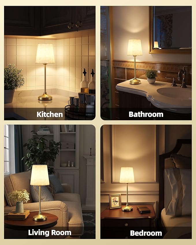 EZVALO Wireless Lamp, Ambient Light, Touch Control, Battery Operated, Desk Lamp