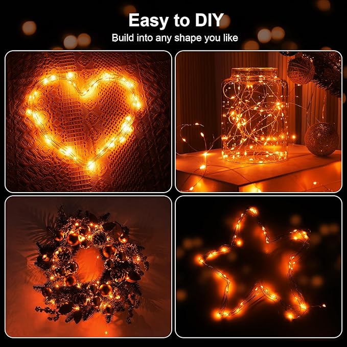 2 Pack 16.4ft Battery Operated String Lights