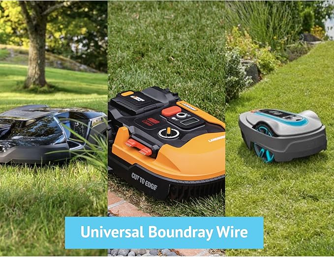JAVEX Robotic Mower Boundary Wire [SupremeShield Protection]- Tinned Copper, Universal for Gardena, Husqvarvna, Worx & Other Auto-Mower Brands Installation Kit [3.8mm, 24x0.25mm, 3xShield], 328Ft