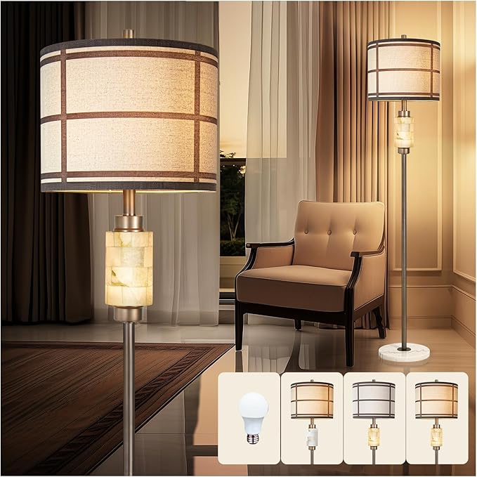 Natural Alabaster Floor Lamp, Lamps