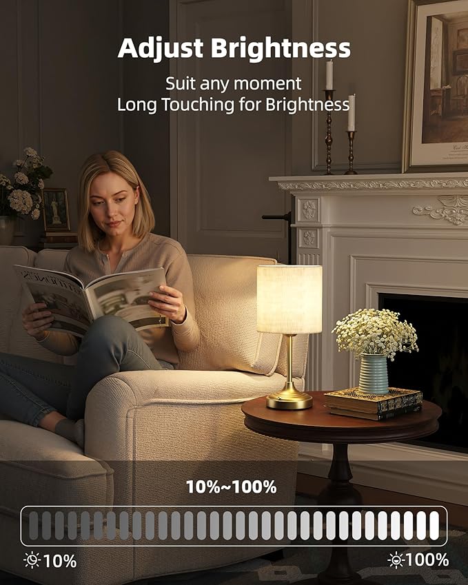 Wireless Lamp, Ambient Light, Touch Control, Rechargeable Table, Rechargeable