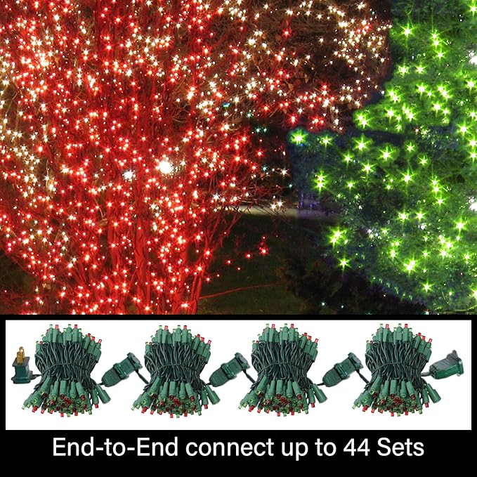 LAMPHOME 100 Count Red and Green
