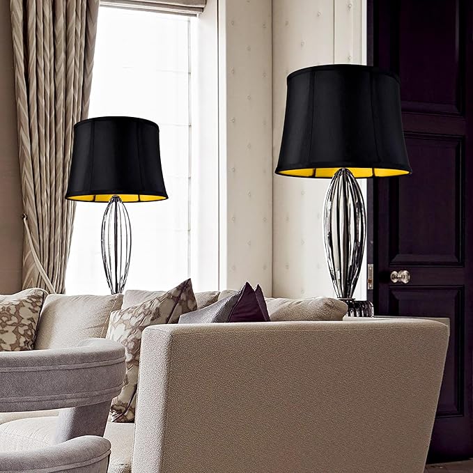 GOSO Medium Black Drum Lamp Shade