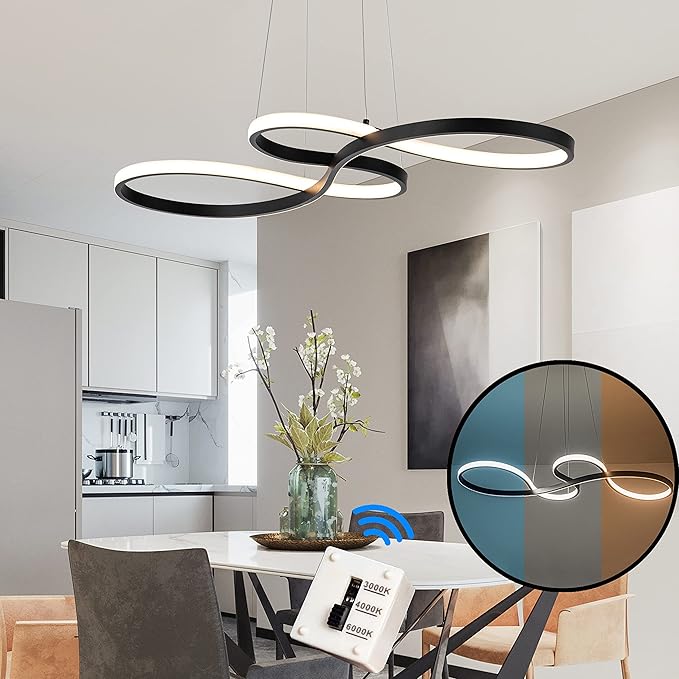 Modern LED Chandelier Dining Room Pendant Light Dimmable Creative Chandelier