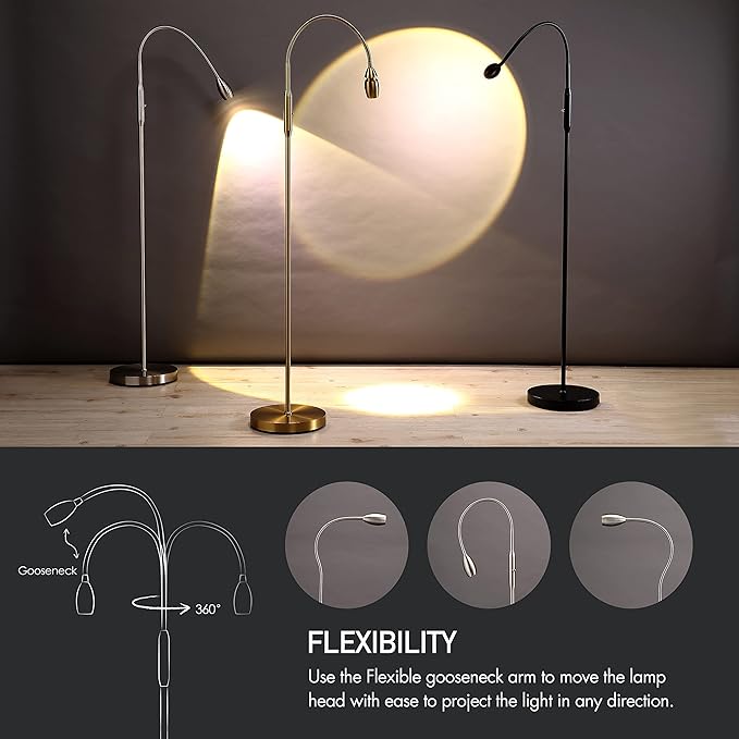 O’Bright Ray – Adjustable LED Beam Floor Lamp, Dimmable and Zoomable Spotlight