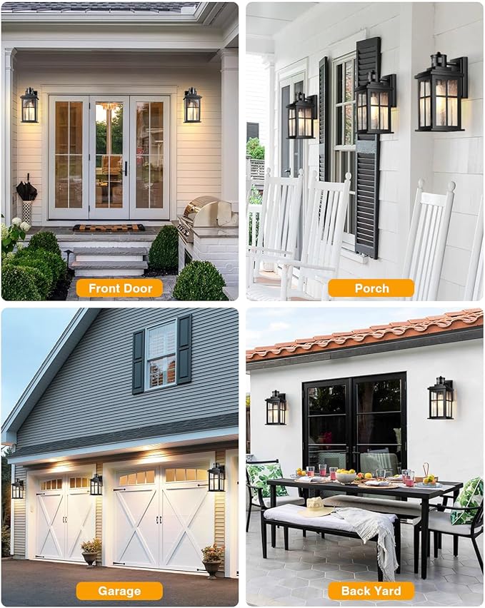 VIANIS Motion Sensor Outdoor Light Fixtures Wall Mount, Anti-Rust Waterproof