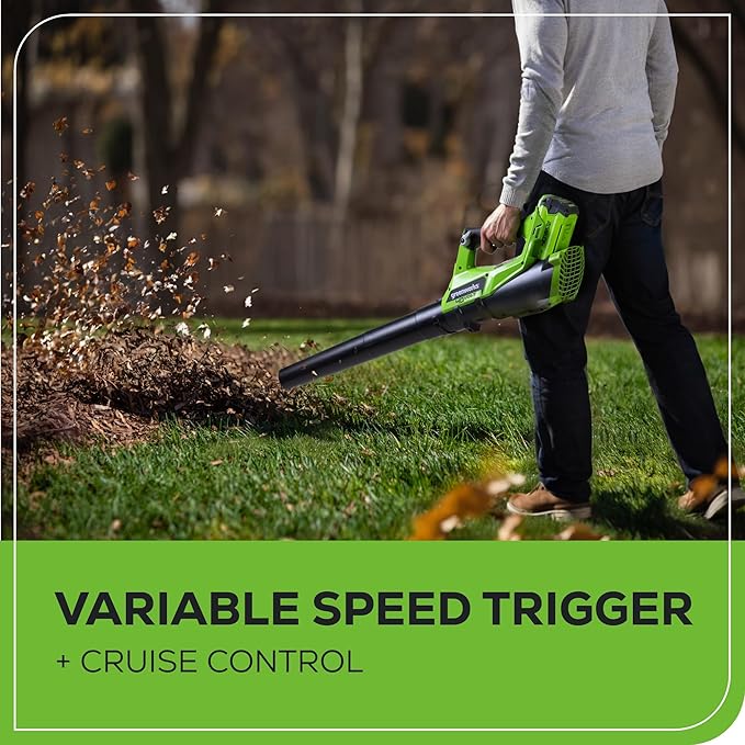 Greenworks 40V Lawn Care Combo Kit, Trimmer & Blower for Edging & Leaf Cleanup, 2.0Ah Battery & Charger (Gas-Free Yard Duo)