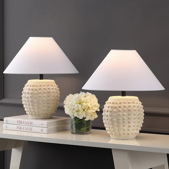 JONATHAN Y JYL5601B-SET2 Effie 18.25" Minimalist Scandinavian Ceramic/Iron