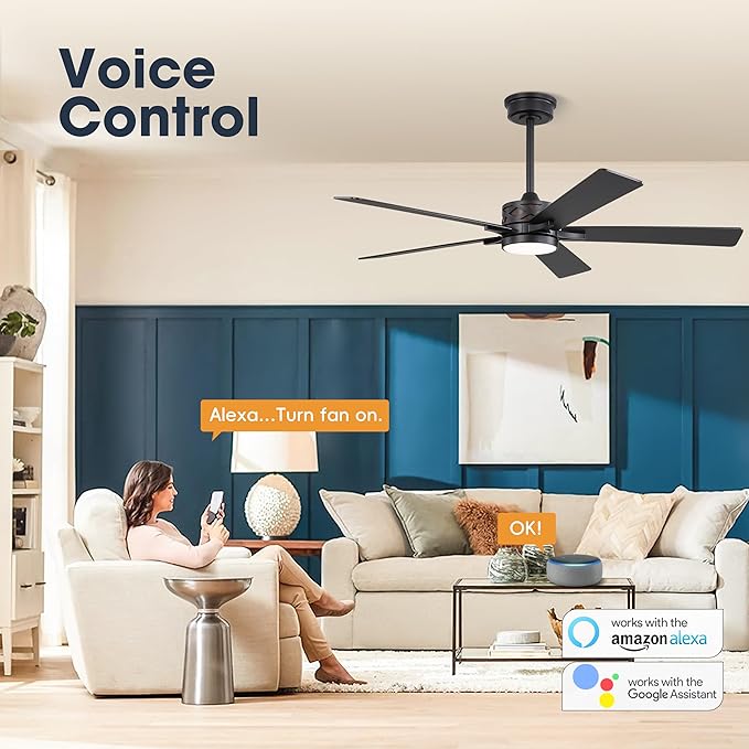 WINGBO 52" Smart Ceiling Fan