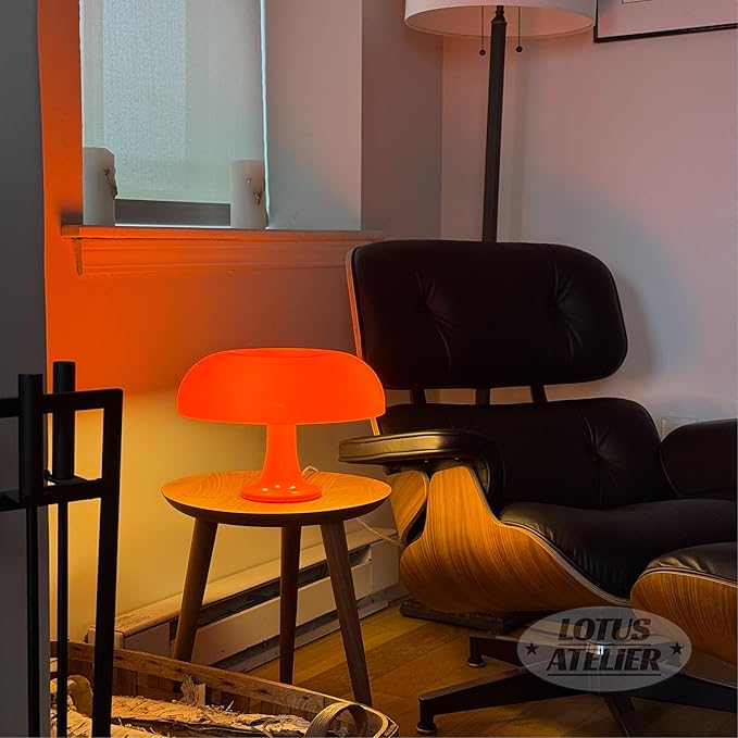 Lotus Atelier Orange Mushroom Lamp