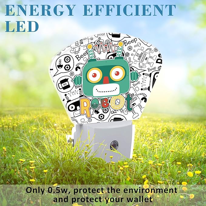 Funny Cartoon Robot Night Light