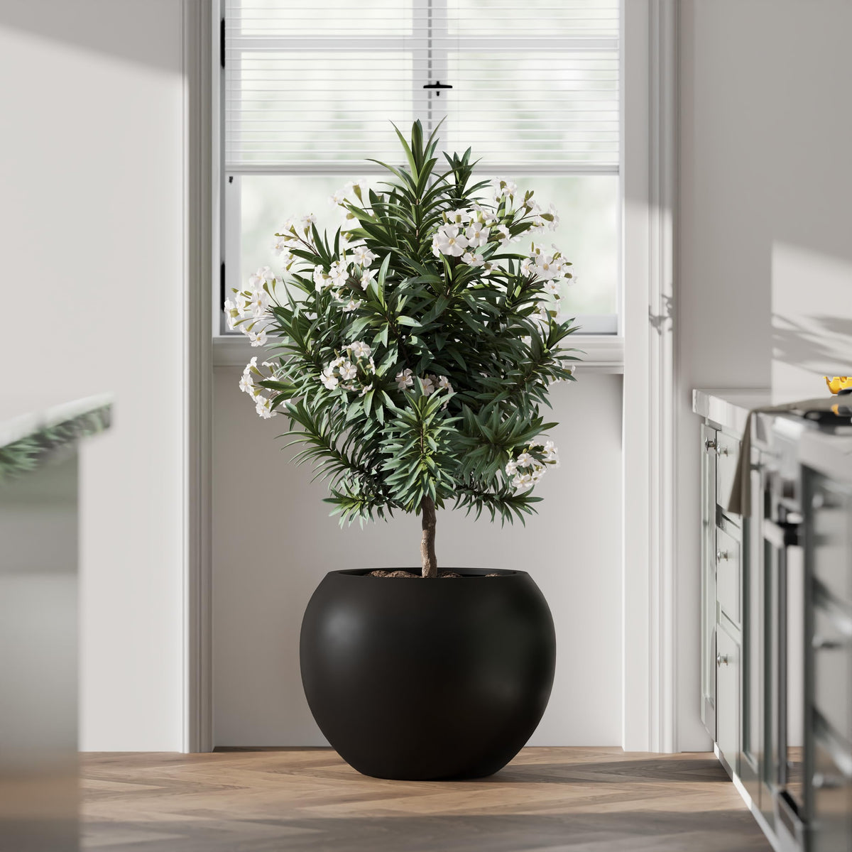 Fiberstone Globe Planter Indoor Outdoor