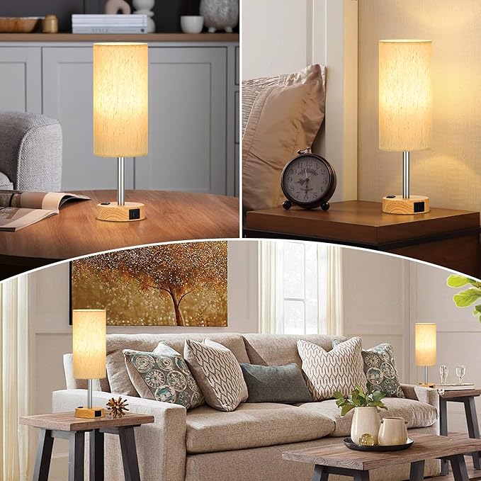 Touch Bedside Table Lamps Set