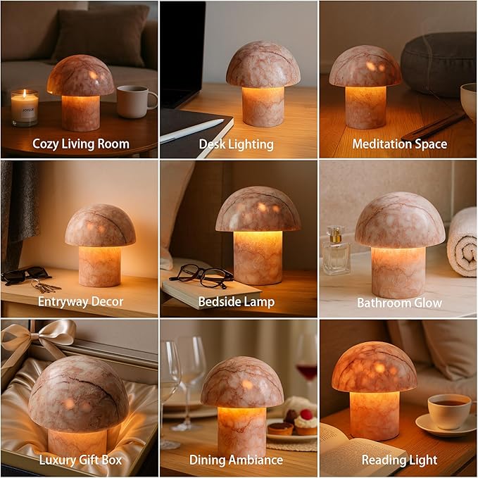 Marble Mushroom Table Lamp