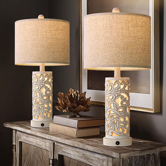 OYEARS 22'' Table Lamp Set of 2