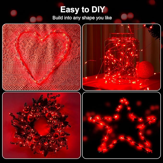 4 Pack 16.4ft Battery Operated String Lights