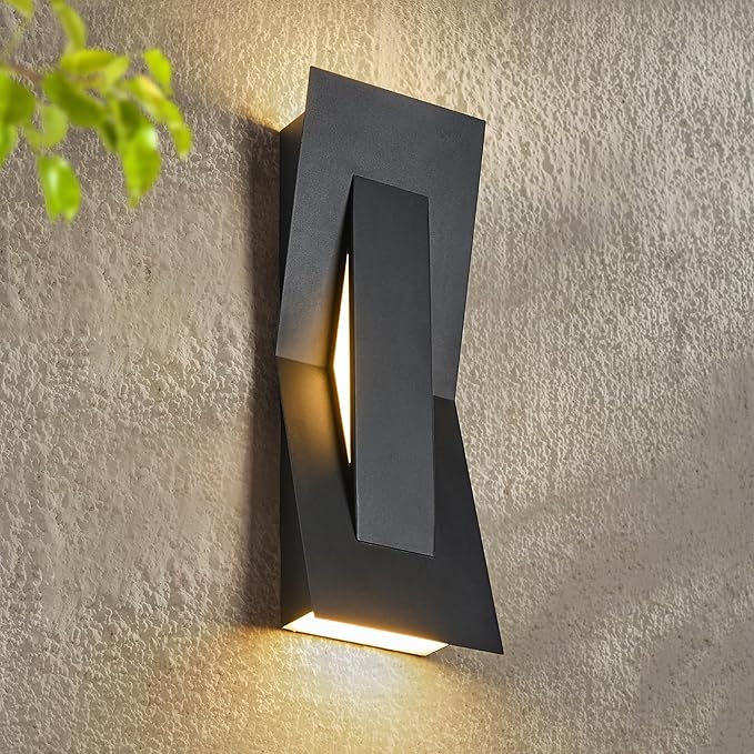 Modern Dimmable LED Up Down Wall Light, CRI 90+, 2200LM 3000K, IP65 Waterproof