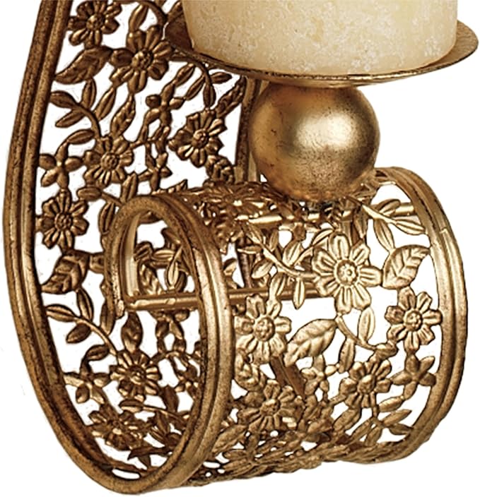 Touch of Class Classic Elegant Scrolling Diandre Metal Wall Sconce Pair