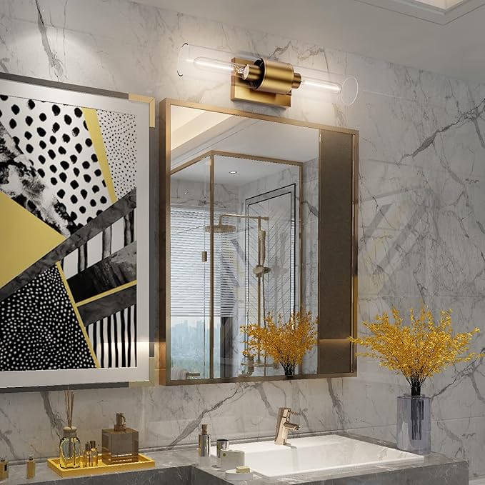 Tipace Bathroom Vanity Light Fixtures, Indoor Gold Wall Lights