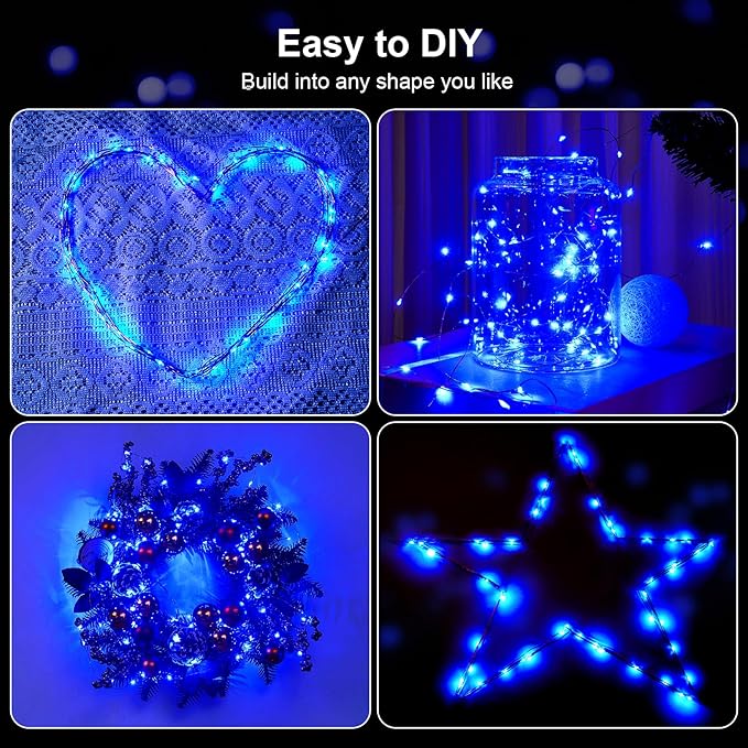 4 Pack 16.4ft Battery Operated String Lights