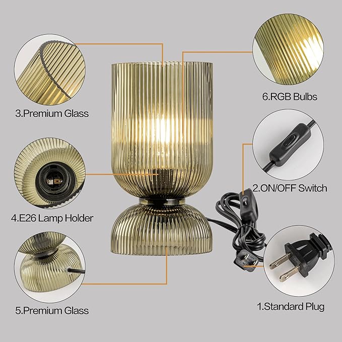 Modern RGB Glass Table Lamp