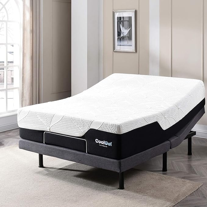 Cool Gel Chill 14 Inch Medium Firm Memory Foam Mattress King Size, with 2 Bonus Cool Gel Memory Foam Bed Pillows, 14" with Pressure Relief, CertiPUR-US Certified, Cooling King Mattress in a Box